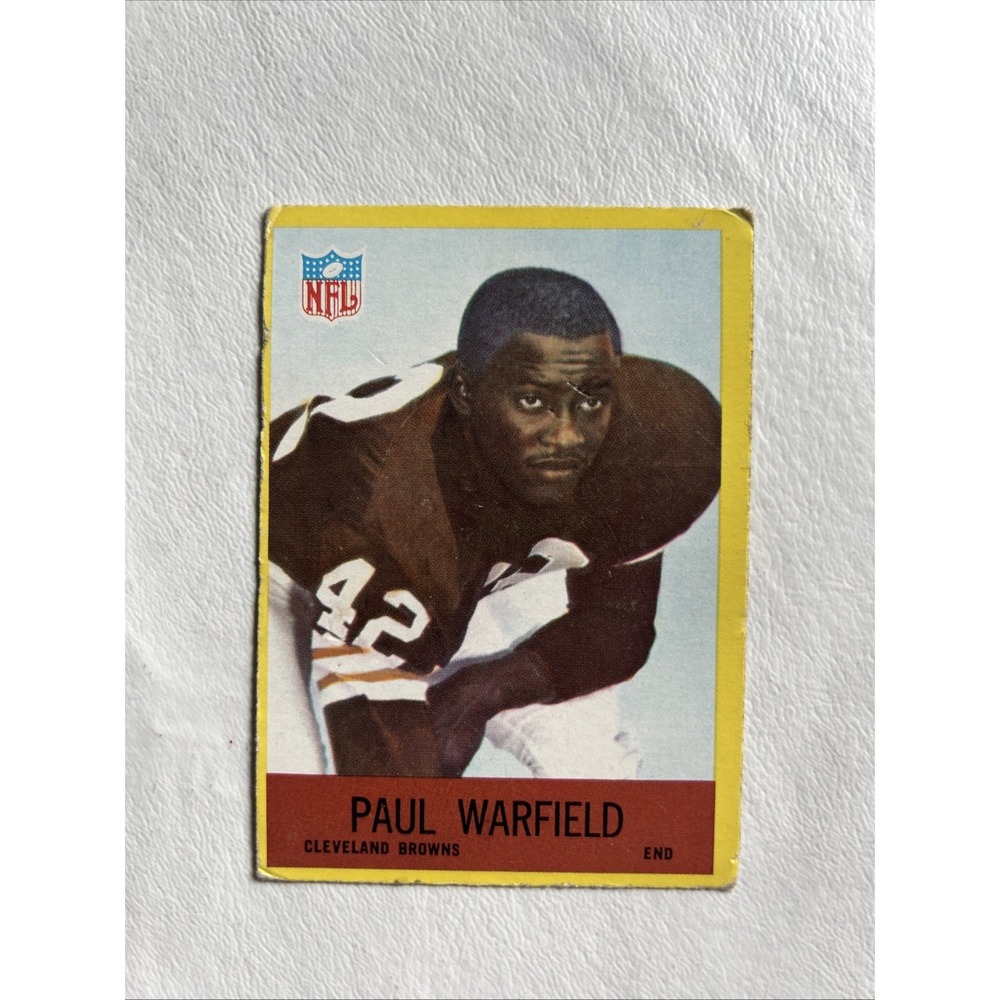 1967 Philadelphia Gum Paul Warfield #46‎ HOF Cleveland Browns Card